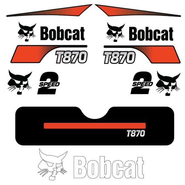Fits T870 Bobcat Track Loader Replacement Decals