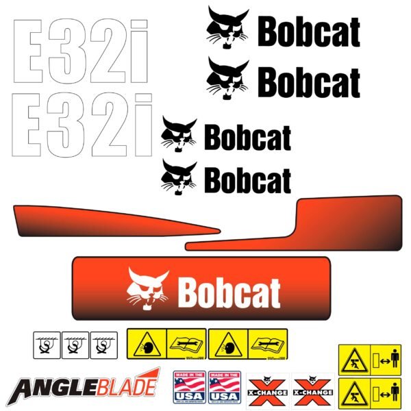 Fits E32i Bobcat Excavator Replacement Decals