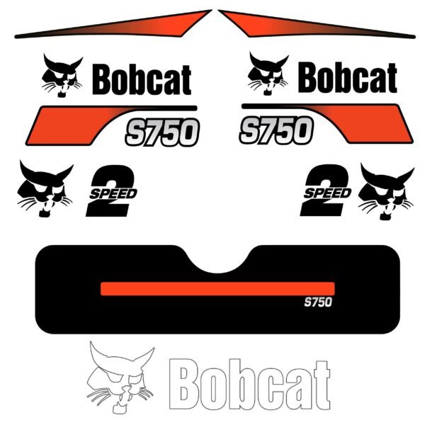 Fits S750 Bobcat Skid Steer Replacement Decals