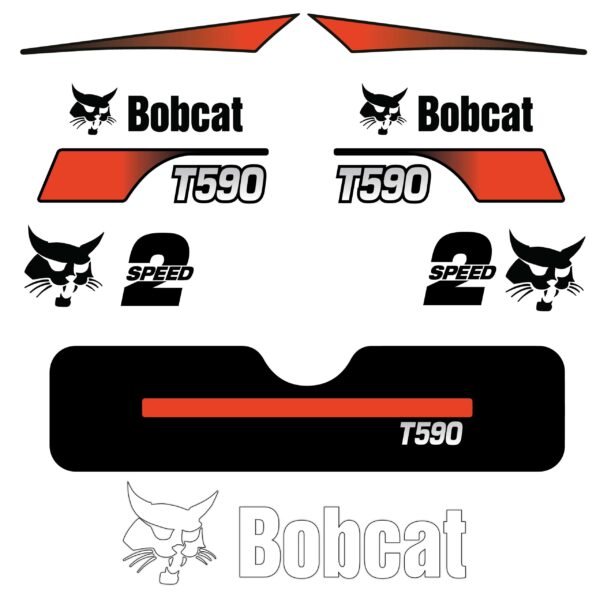 Fits T590 Bobcat Track Loader Replacement Decals