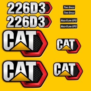 fits-226d3-caterpillar-skid-steer-replacement-decals-9827483 Fits 226D3 Caterpillar Skid Steer Replacement Decals - Dun Decals
