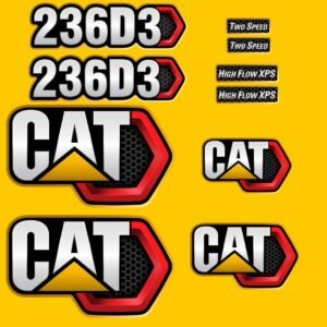 fits-236d3-caterpillar-skid-steer-replacement-decals-1987502 Fits 236D3 Caterpillar Skid Steer Replacement Decals - Dun Decals