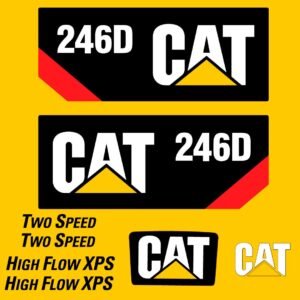 fits-246d-caterpillar-skid-steer-replacement-decals-7231207 Fits 246D Caterpillar Skid Steer Replacement Decals - Dun Decals