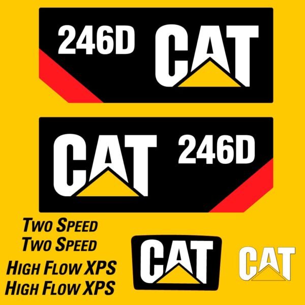 Fits 246D Caterpillar Skid Steer Replacement Decals - Dun Decals