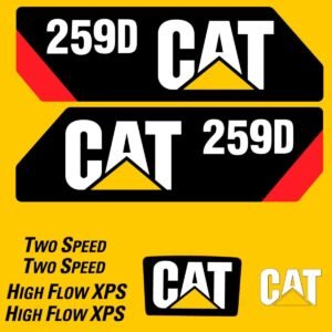 fits-259d-caterpillar-skid-steer-replacement-decal-stickers-outdoor-durable-laminated-1856418 Fits 259D Caterpillar Skid Steer Replacement Decals