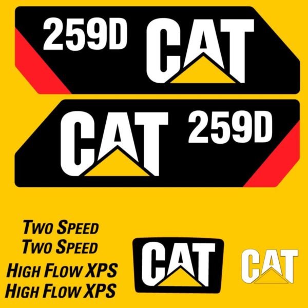 fits-259d-caterpillar-skid-steer-replacement-decal-stickers-outdoor-durable-laminated-1856418 Fits 259D Caterpillar Skid Steer Replacement Decals