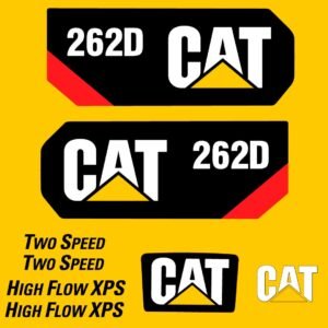 fits-262d-caterpillar-skid-steer-replacement-decals-8869533 Fits 262D Caterpillar Skid Steer Replacement Decals - Dun Decals