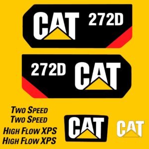 fits-272d-caterpillar-skid-steer-replacement-decals-9080775 Fits 272D Caterpillar Skid Steer Replacement Decals - Dun Decals