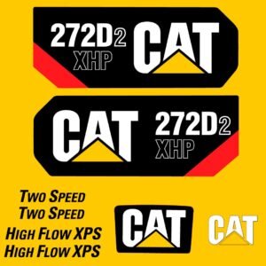 fits-272d2-xhp-caterpillar-skid-steer-replacement-decals-9672264 Fits 272D2 XHP Caterpillar Skid Steer Replacement Decals - Dun Decals