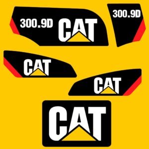 Fits 300.9D Caterpillar Excavator Replacement Decals - Dun Decals