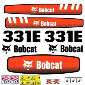 Fits 331E Bobcat Excavator Replacement Decals - Dun Decals