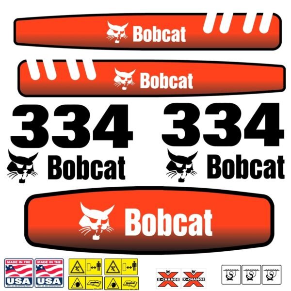 fits-334-bobcat-excavator-replacement-decal-sticker-outdoor-durable-laminate-9718830 Fits 334 Bobcat Excavator Replacement Decals