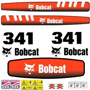 Fits 341 Bobcat Excavator Replacement Decals - Dun Decals