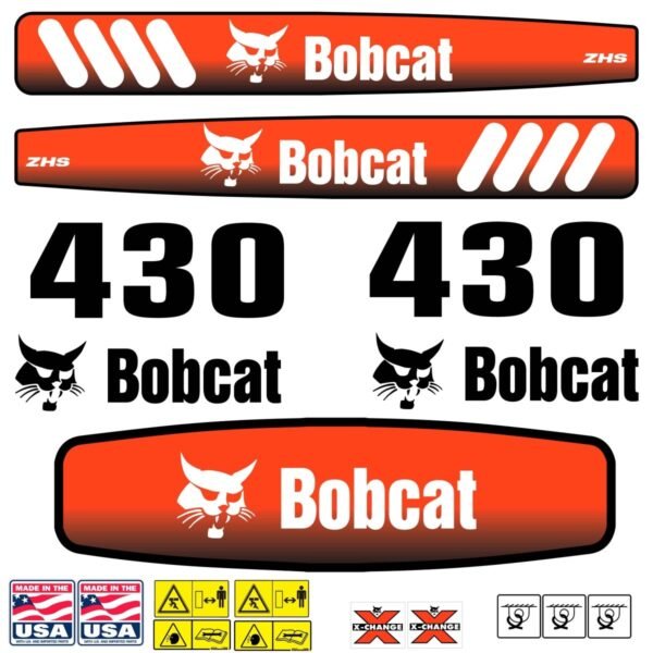 fits-430-bobcat-excavator-replacement-decal-sticker-outdoor-durable-laminate-8102659 Fits 430 Bobcat Excavator Replacement Decals