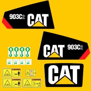 Fits 903C2 Caterpillar Compact Wheel Loader Replacement Decals - Dun Decals
