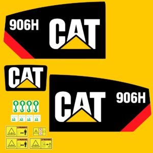 fits-906h-caterpillar-compact-wheel-loader-replacement-decals-6499865 Fits 906H Caterpillar Compact Wheel Loader Replacement Decals - Dun Decals