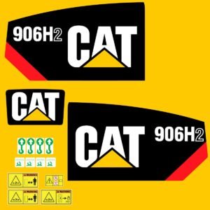 fits-906h2-caterpillar-compact-wheel-loader-replacement-decals-5621897 Fits 906H2 Caterpillar Compact Wheel Loader Replacement Decals - Dun Decals