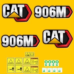 fits-906m-2019-caterpillar-compact-wheel-loader-replacement-decals-4306218 Fits 906M (2019+) Caterpillar Compact Wheel Loader Replacement Decals - Dun Decals