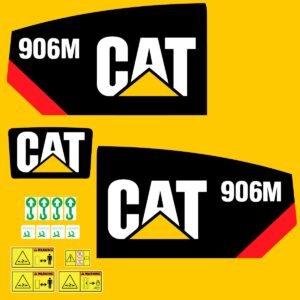 fits-906m-caterpillar-compact-wheel-loader-replacement-decals-6125432 Fits 906M Caterpillar Compact Wheel Loader Replacement Decals - Dun Decals