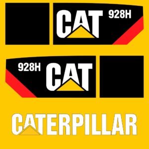 fits-928h-caterpillar-wheel-loader-replacement-decals-1140495 Fits 928H Caterpillar Wheel Loader Replacement Decals - Dun Decals