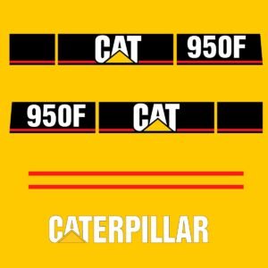 fits-950f-series-2-caterpillar-wheel-loader-replacement-decals-6668802 Fits 950F (Series 2) Caterpillar Wheel Loader Replacement Decals - Dun Decals