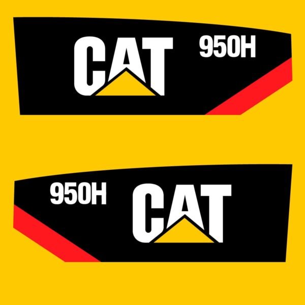 fits-950h-2018-caterpillar-wheel-loader-replacement-decals-3812400 Fits 950H (2018+) Caterpillar Wheel Loader Replacement Decals - Dun Decals