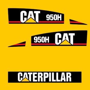 fits-950h-caterpillar-wheel-loader-replacement-decals-5251098 Fits 950H Caterpillar Wheel Loader Replacement Decals - Dun Decals