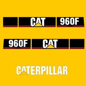 fits-960f-series-2-caterpillar-wheel-loader-replacement-decals-5810507 Fits 960F (Series 2) Caterpillar Wheel Loader Replacement Decals - Dun Decals