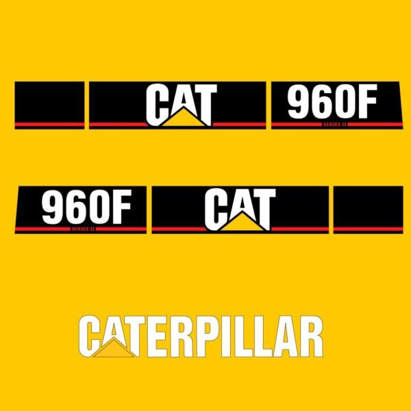Fits 960F (Series 2) Caterpillar Wheel Loader Replacement Decals - Dun Decals