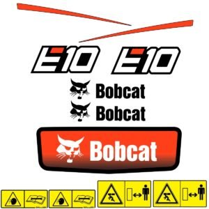 fits-e10-bobcat-excavator-replacement-decals-3139543 Fits E10 Bobcat Excavator Replacement Decals - Dun Decals