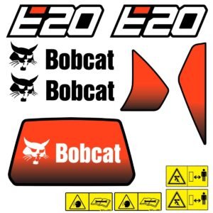 fits-e20-bobcat-excavator-replacement-decals-3659083 Fits E20 Bobcat Excavator Replacement Decals - Dun Decals
