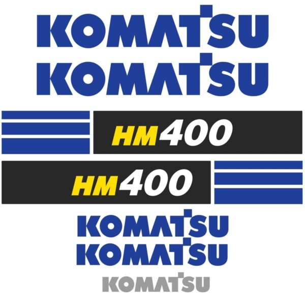 fits-hm400-5-komatsu-articulated-dump-truck-replacement-decals-5433784 Fits HM400 - 5 Komatsu Articulated Dump Truck Replacement Decals - Dun Decals