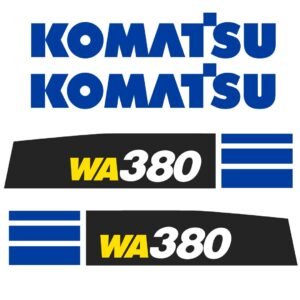 fits-komatsu-wa380-8-replacement-decal-sticker-outdoor-durable-laminate-6923941 Fits WA380-8 Komatsu Wheel Loader Replacement Decal Kit