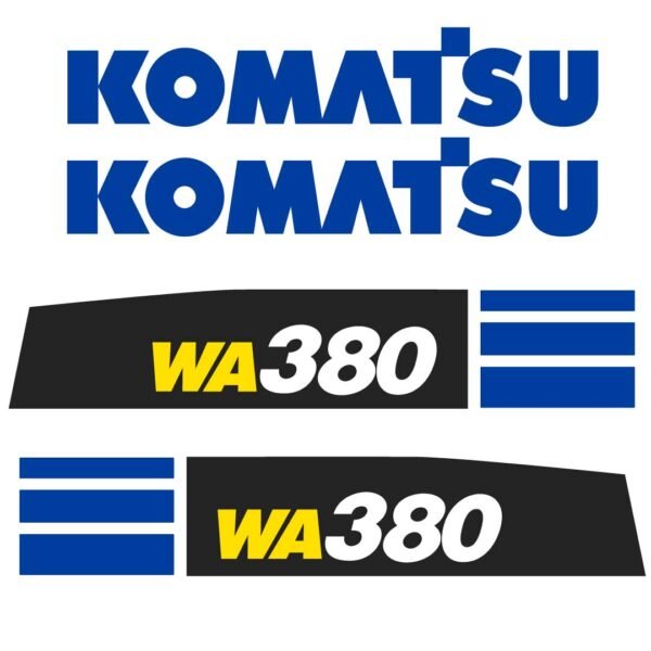 fits-komatsu-wa380-8-replacement-decal-sticker-outdoor-durable-laminate-6923941 Fits WA380-8 Komatsu Wheel Loader Replacement Decal Kit