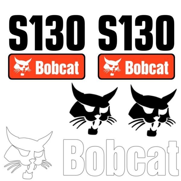 Fits S130 Bobcat Skid Steer Replacement Decals - Dun Decals
