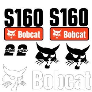 Fits S160 Bobcat Skid Steer Replacement Decals - Dun Decals