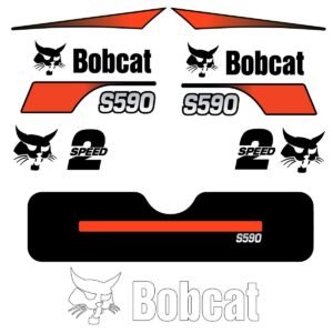 fits-s590-bobcat-skid-steer-replacement-decals-9647788 Fits S590 Bobcat Skid Steer Replacement Decals - Dun Decals