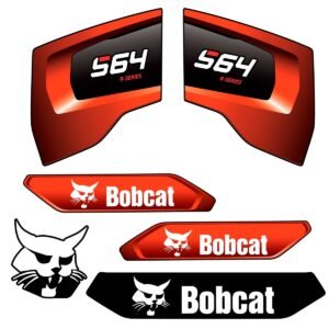fits-s64-r-series-bobcat-skid-steer-replacement-decals-2424112 Fits S64 R - Series Bobcat Skid Steer Replacement Decals - Dun Decals
