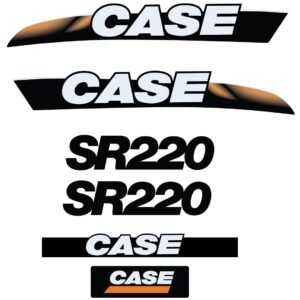 fits-sr220-case-skid-steer-replacement-decals-9743600 Fits SR220 Case Skid Steer - Replacement Decals - Dun Decals