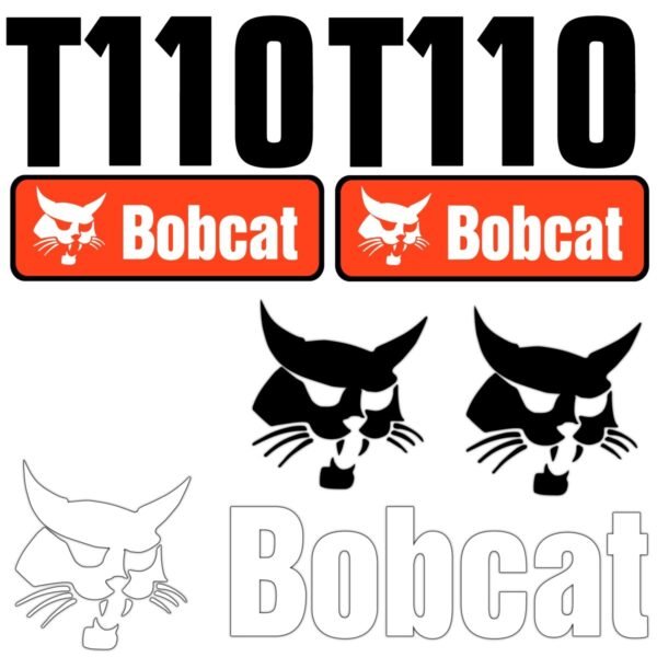 Fits T110 Bobcat Replacement Decal Sticker - Outdoor Durable Laminate
