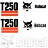 Fits T250 Bobcat Skid Steer Replacement Decals - Dun Decals