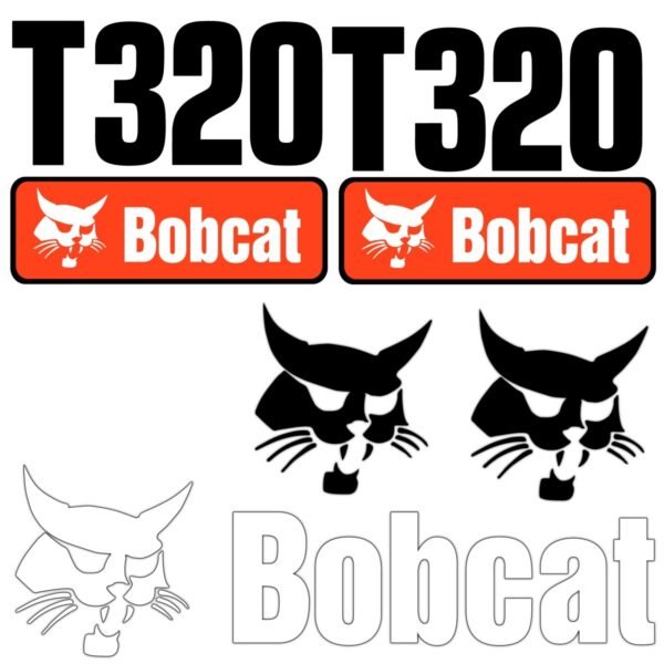 fits-t320-bobcat-replacement-decal-sticker-outdoor-durable-laminate-8383579 Fits T320 Bobcat Skid Steer Replacement Decals
