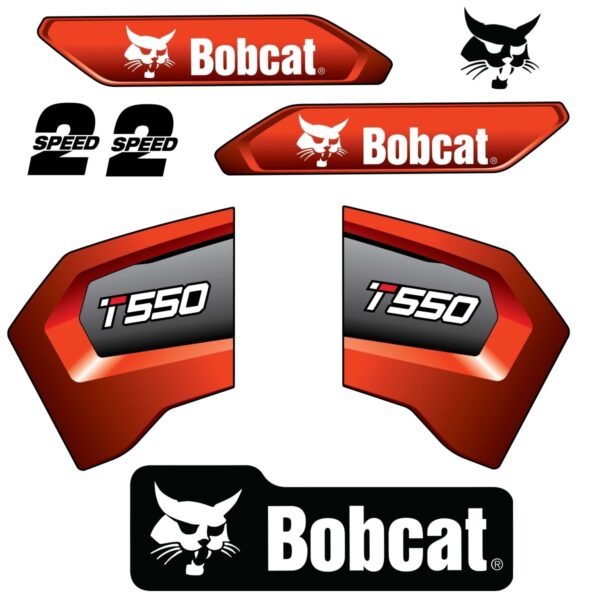 Fits T550 Bobcat Track Loader Replacement Decals - Dun Decals
