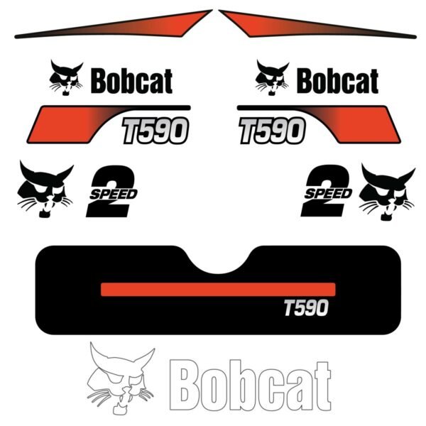 fits-t590-bobcat-track-loader-replacement-decals-2604839 Fits T590 Bobcat Track Loader Replacement Decals - Dun Decals