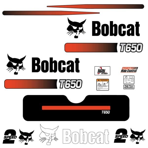 fits-t650-bobcat-track-loader-replacement-decals-7559983 Fits T650 Bobcat Track Loader Replacement Decals - Dun Decals