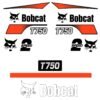 Fits T750 (Alt Rear) Bobcat Skid Steer Replacement Decals