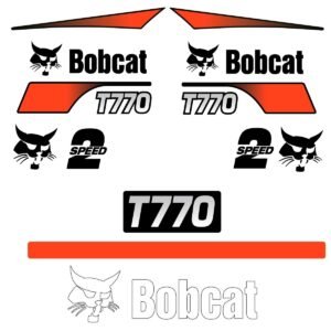 fits-t770-alternate-rear-bobcat-skid-steer-replacement-decals-4694250 Fits T770 (Alternate Rear) Bobcat Skid Steer Replacement Decals - Dun Decals