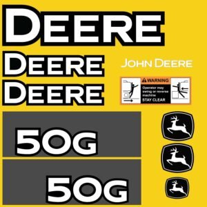 Fits 50G John Deere Excavator Replacement Decals