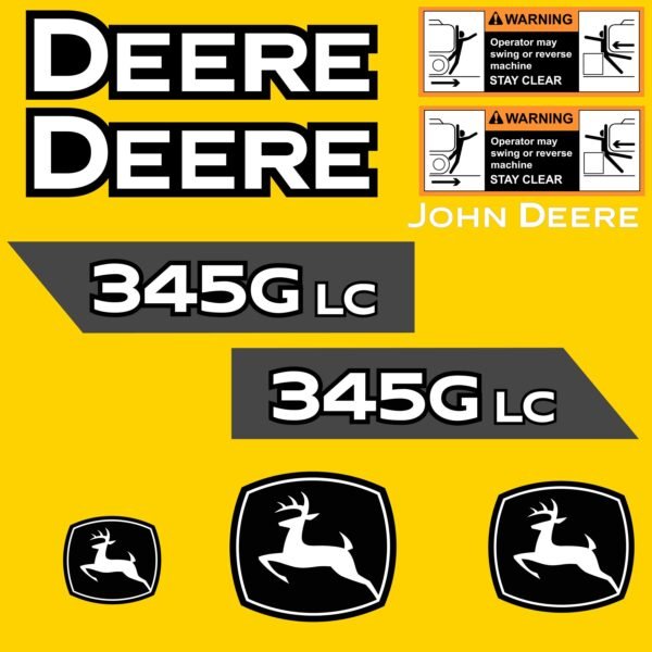 il_fullxfull.6990113380_iss8.jpg Fits 345G LC John Deere Excavator Replacement Decals