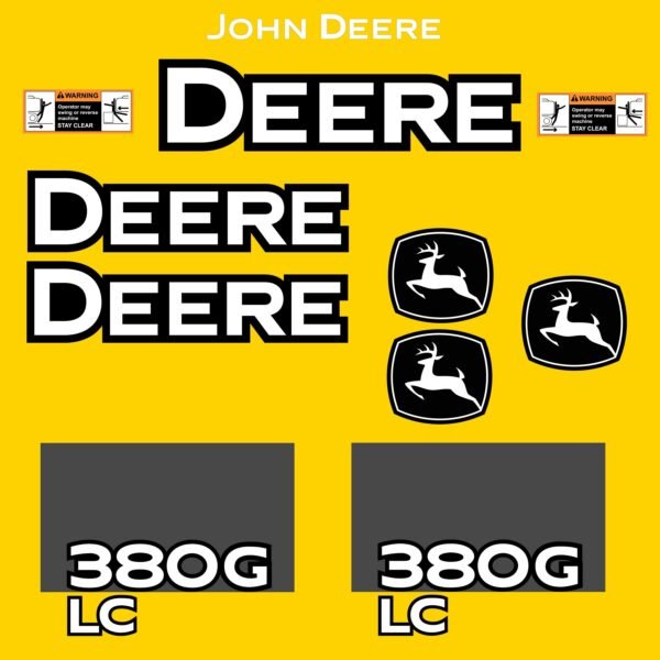 Fits 380G LC John Deere Excavator Replacement Decals